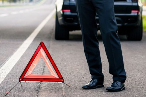 Awaria auta na autostradzie we Wrocławiu